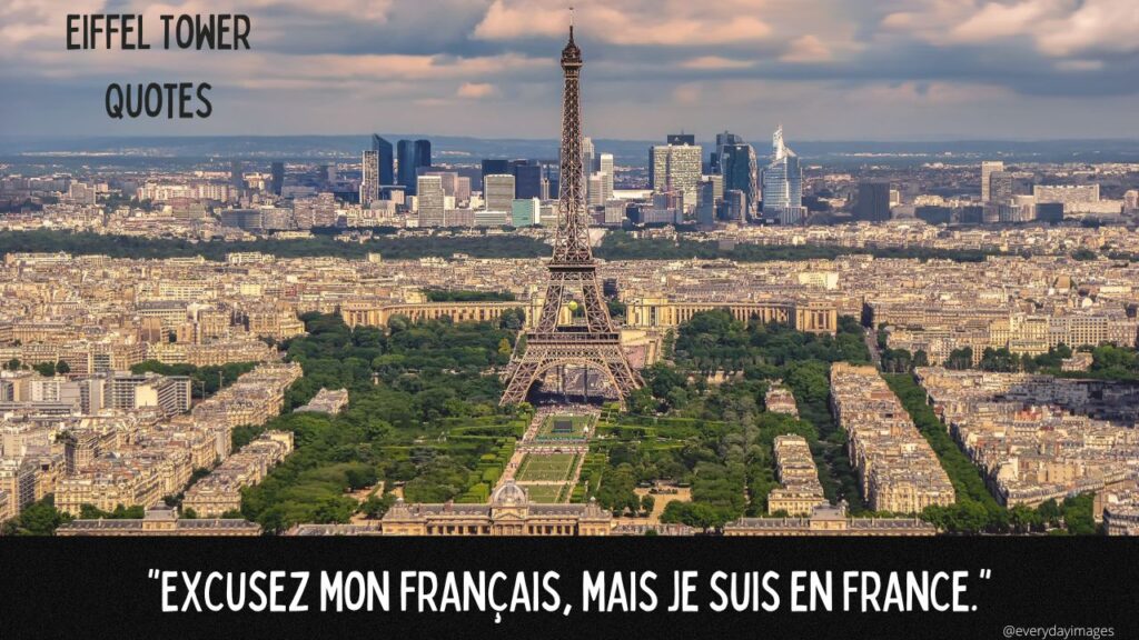 Eiffel tower quotes in French