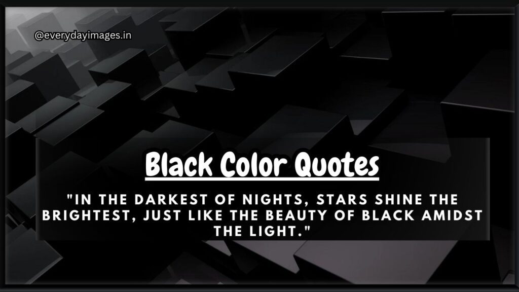Black Color Quotes