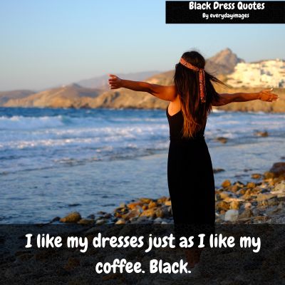 Classy caption for black dress