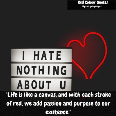 Red Color Quotes About Life