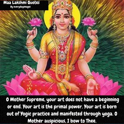 Maa Lakshmi quotes in English