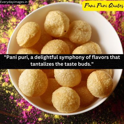 Pani Puri Quotes in English