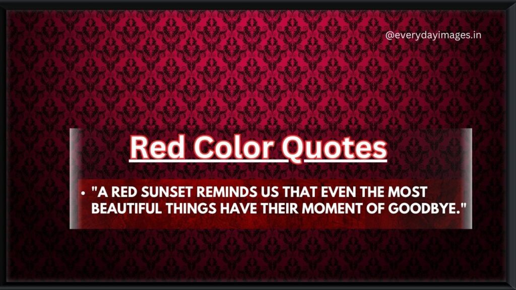 Red Color Quotes