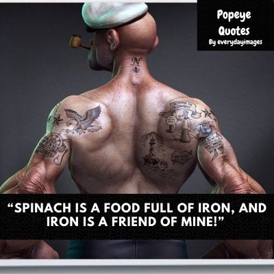 Popeye Quotes about Spinach