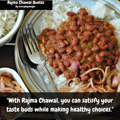 Healthy Quotes on Rajma Chawal