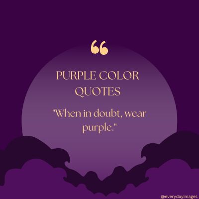 Purple Color Sayings